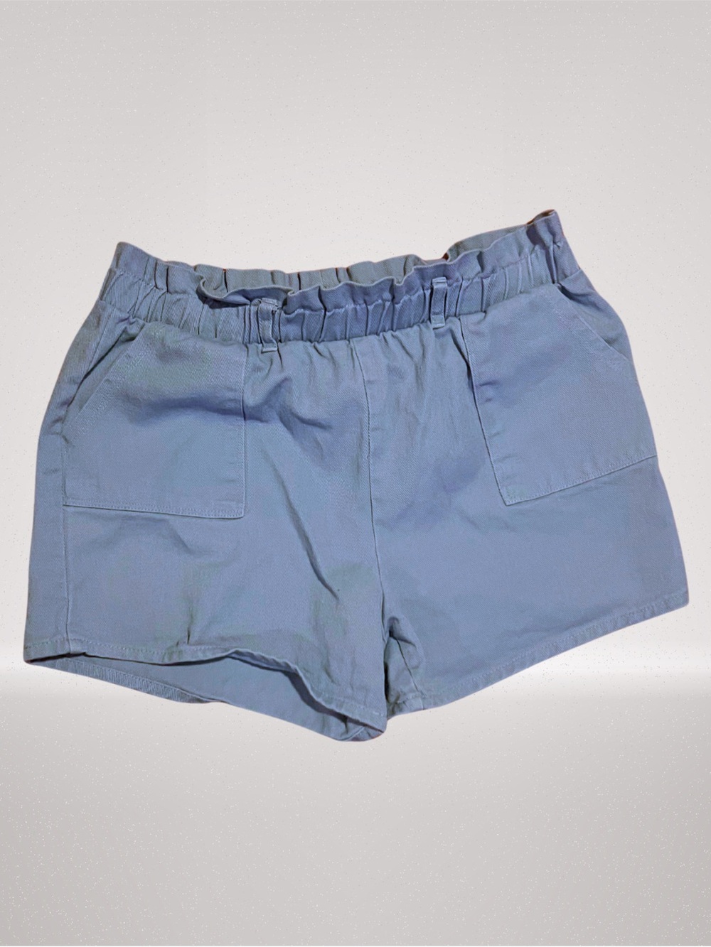 Grayson Threads Kids XL 14-16 Blue Paperbag Waist Shorts Elastic Casual Pockets